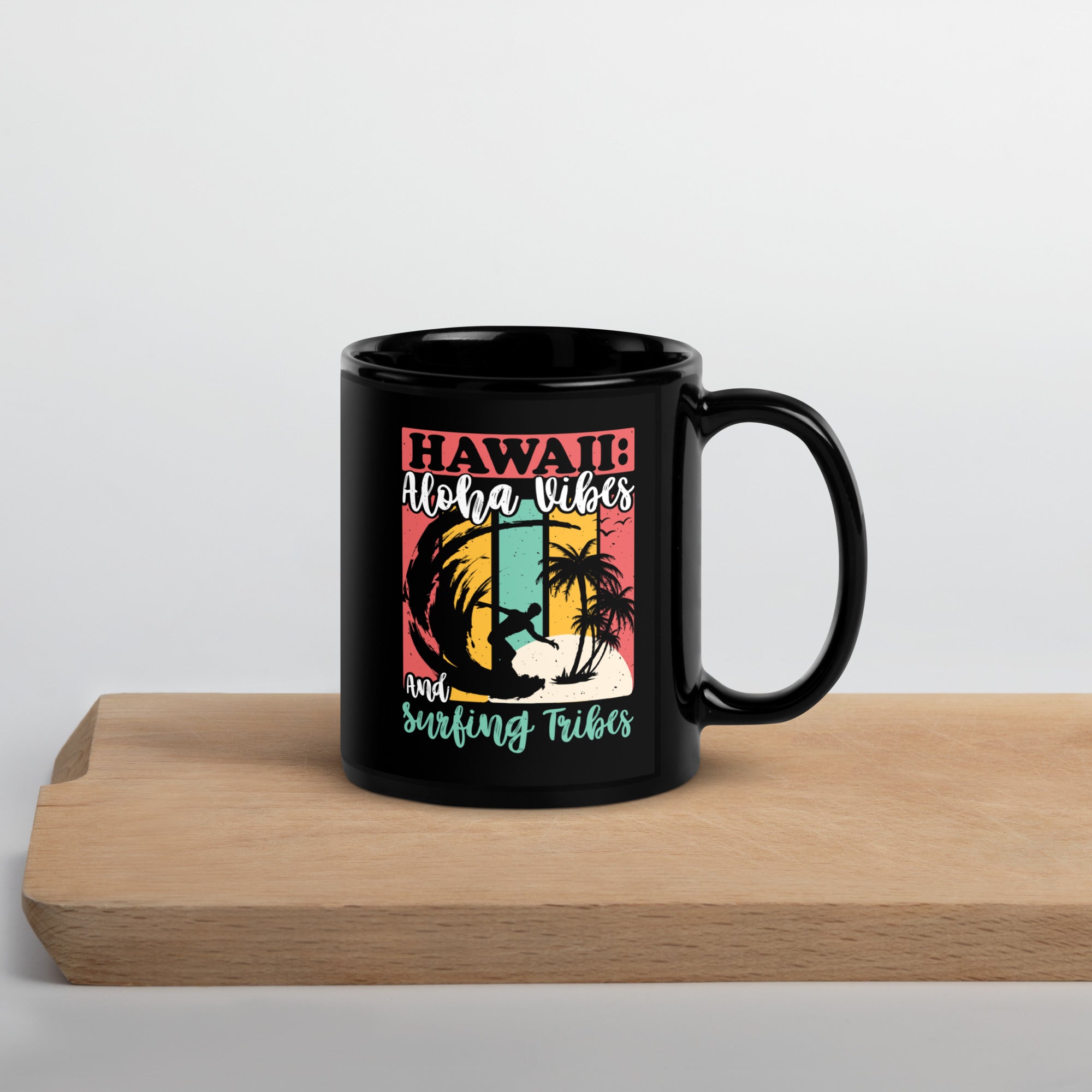 hawaii-aloha-vibes-and-surfing-tribes-black-glossy-mug
