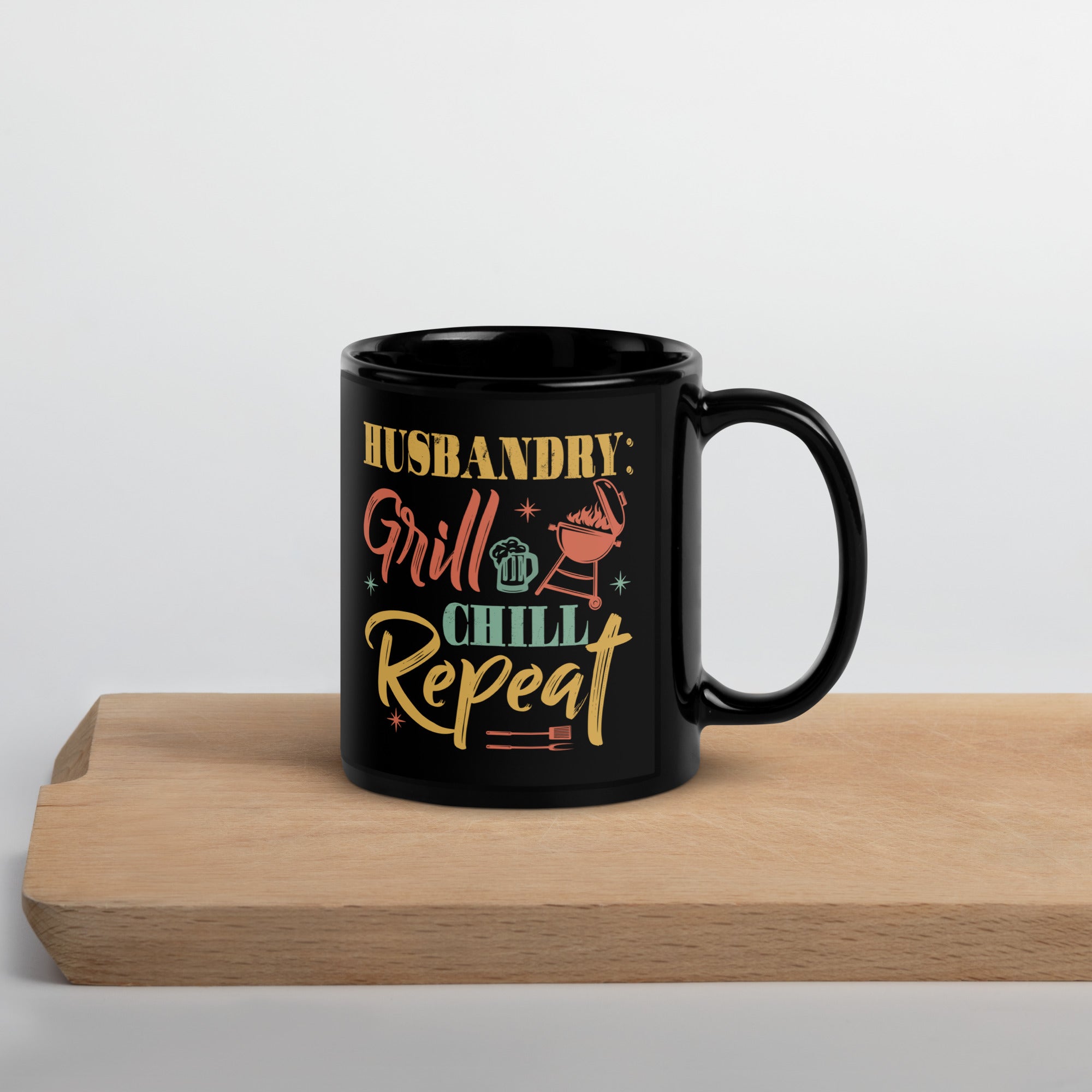 husbandry-grill-chill-repeat-black-glossy-mug