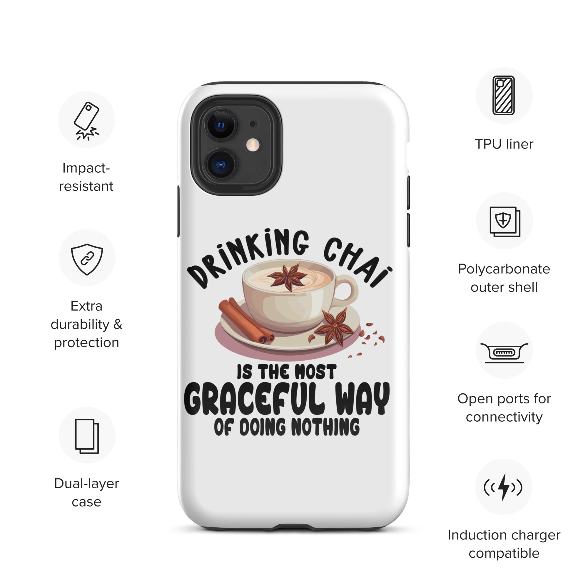 chai-tea-lover-black-drinking-chai-funny-tough-case-for-iphone®