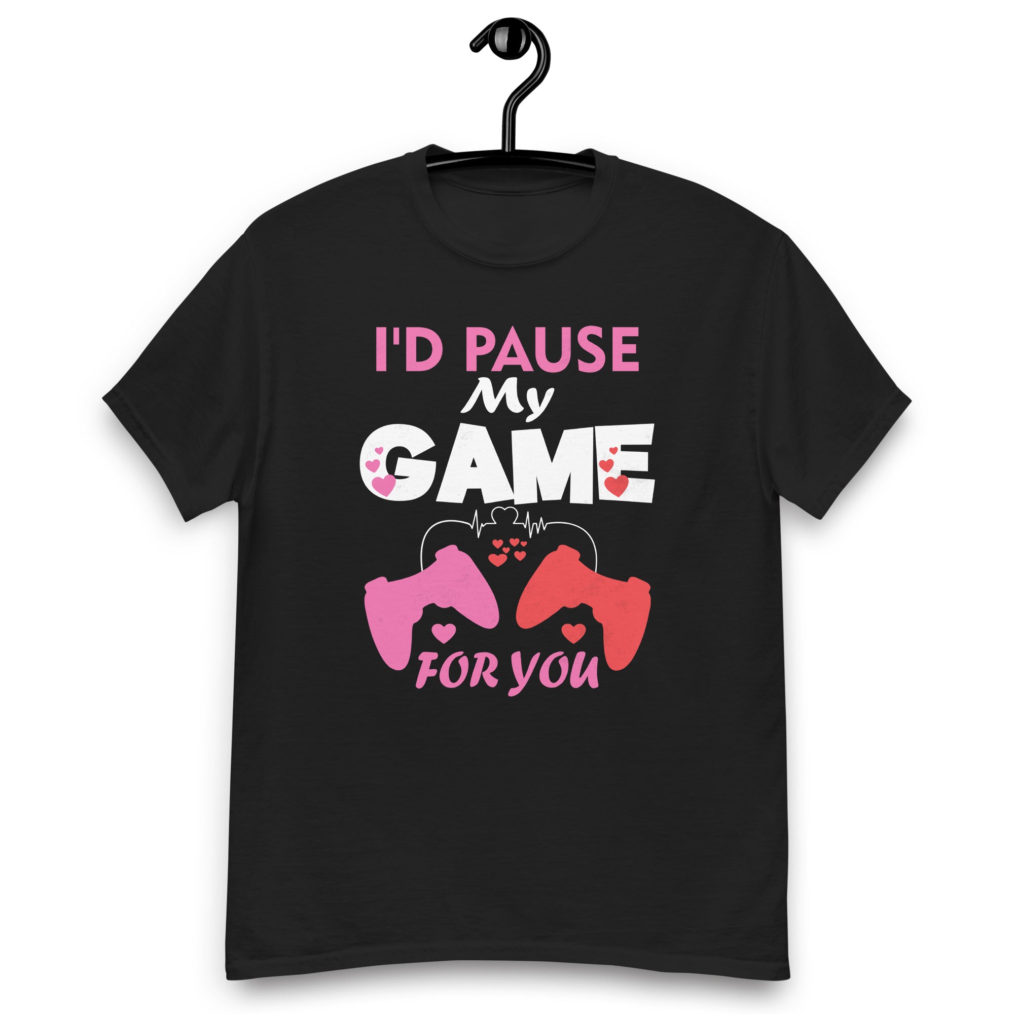 id-pause-my-game-for-you-valentines-day-boy-girl-gaming-unisex-classic-tee