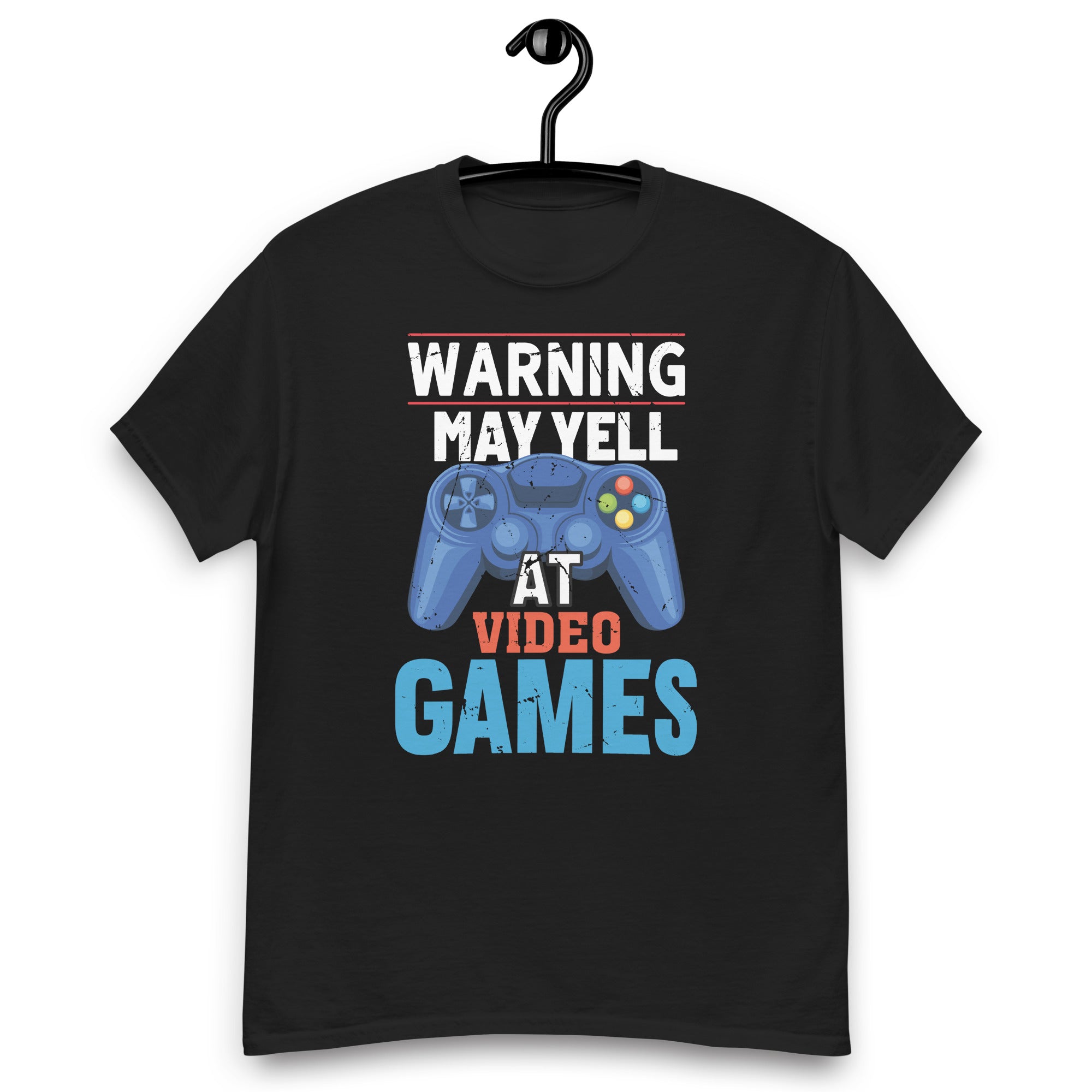 warning-may-yell-at-video-games-gamer-gaming-unisex-classic-tee