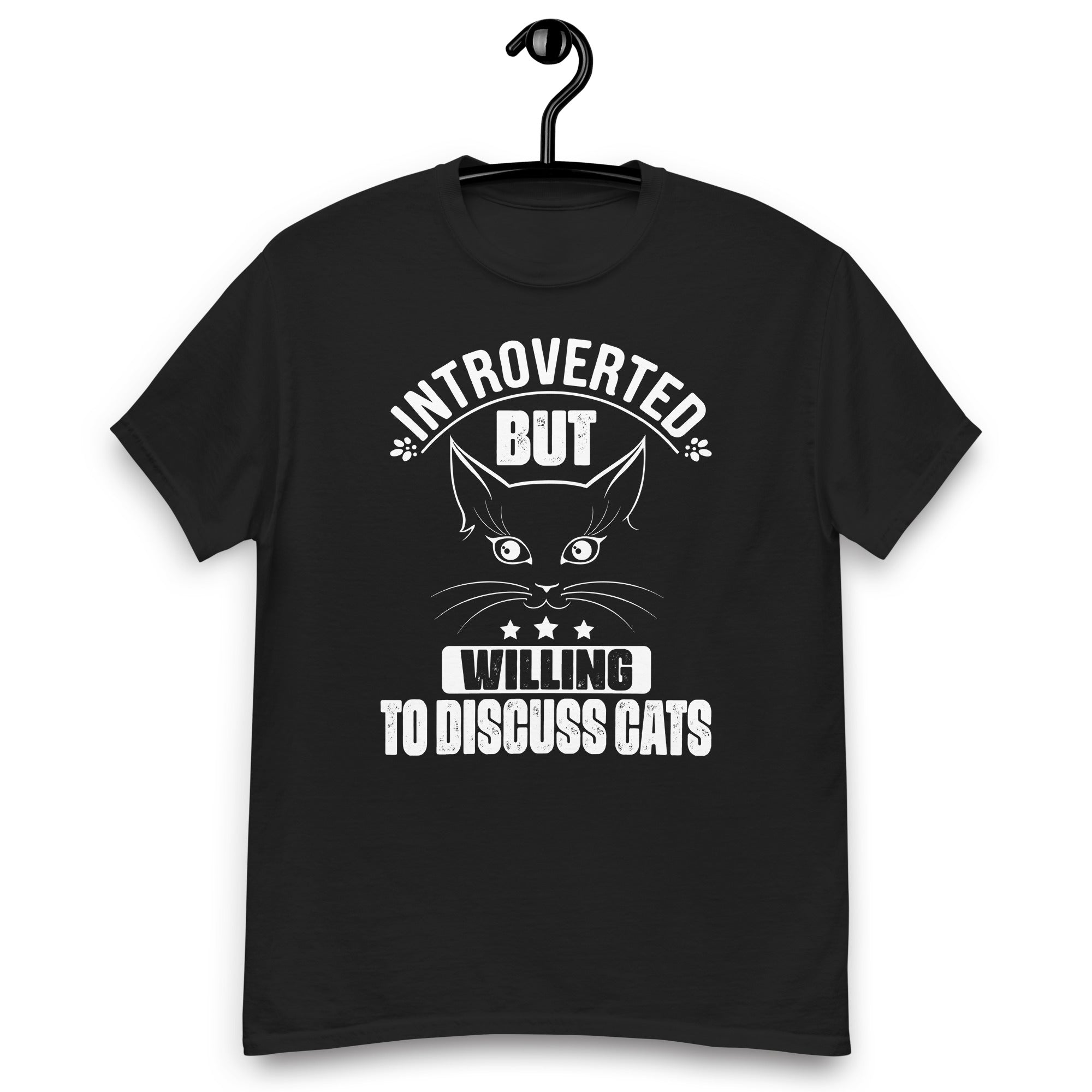 introverted-but-willing-to-discuss-cats-vintage-introvert-unisex-classic-tee