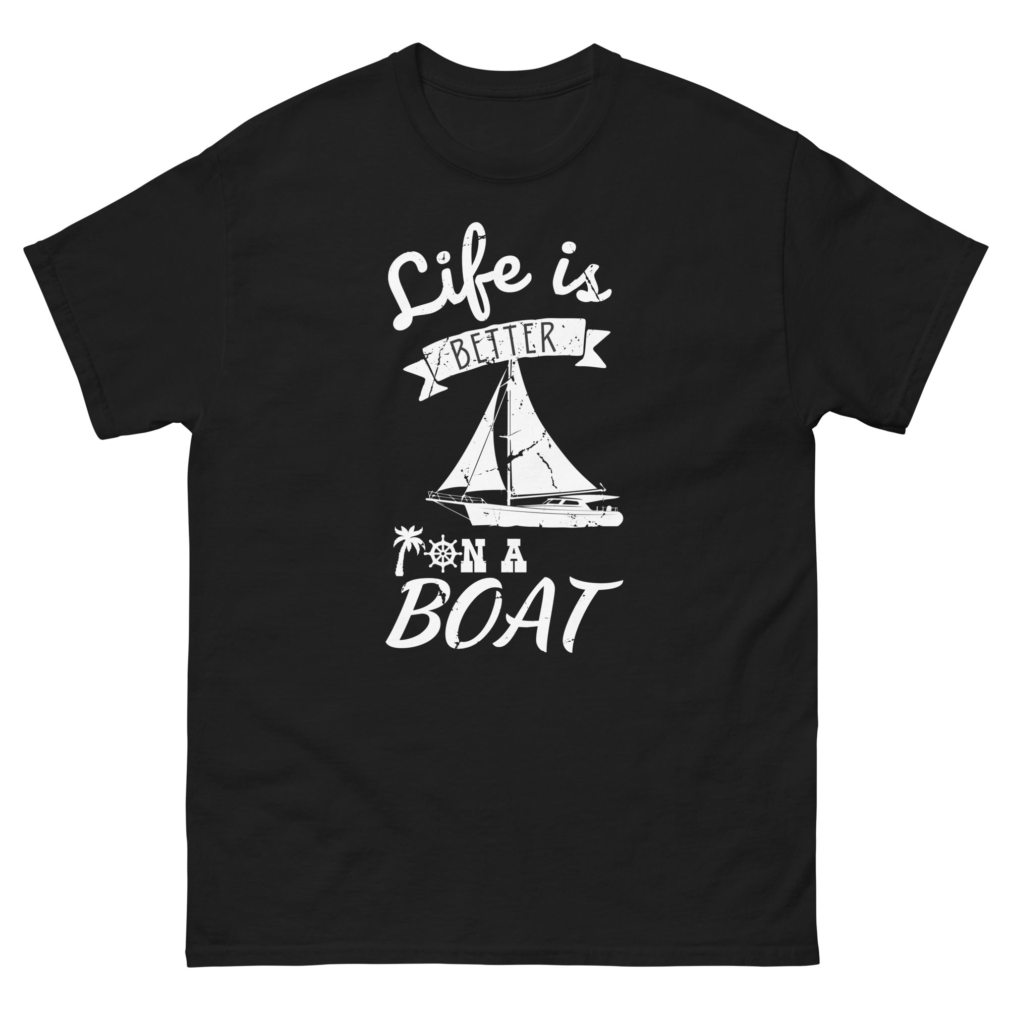 life-better-on-a-boat-captain-unisex-classic-tee