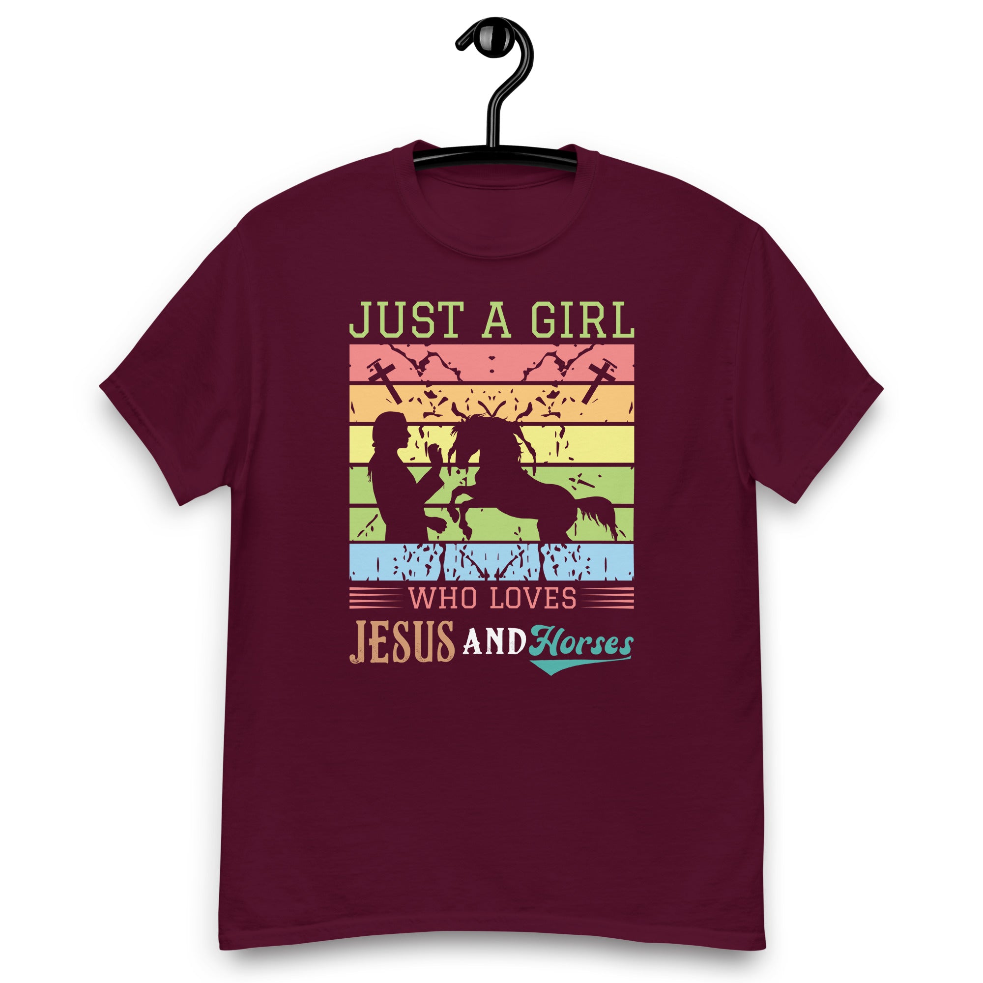 jesus-and-horses_-horse-gifts-for-girls_-women-unisex-classic-tee