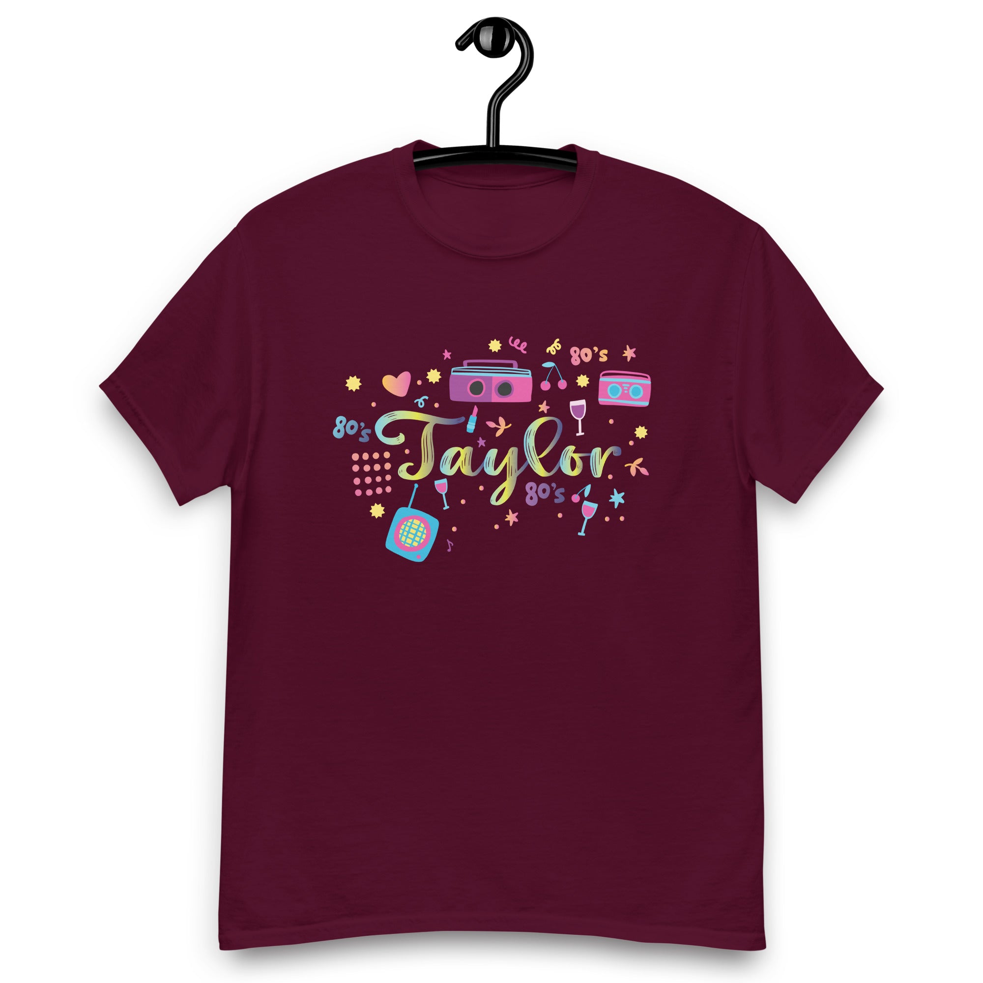girl-retro-taylor-first-name-personalized-groovy-70-s-80-s-unisex-classic-tee