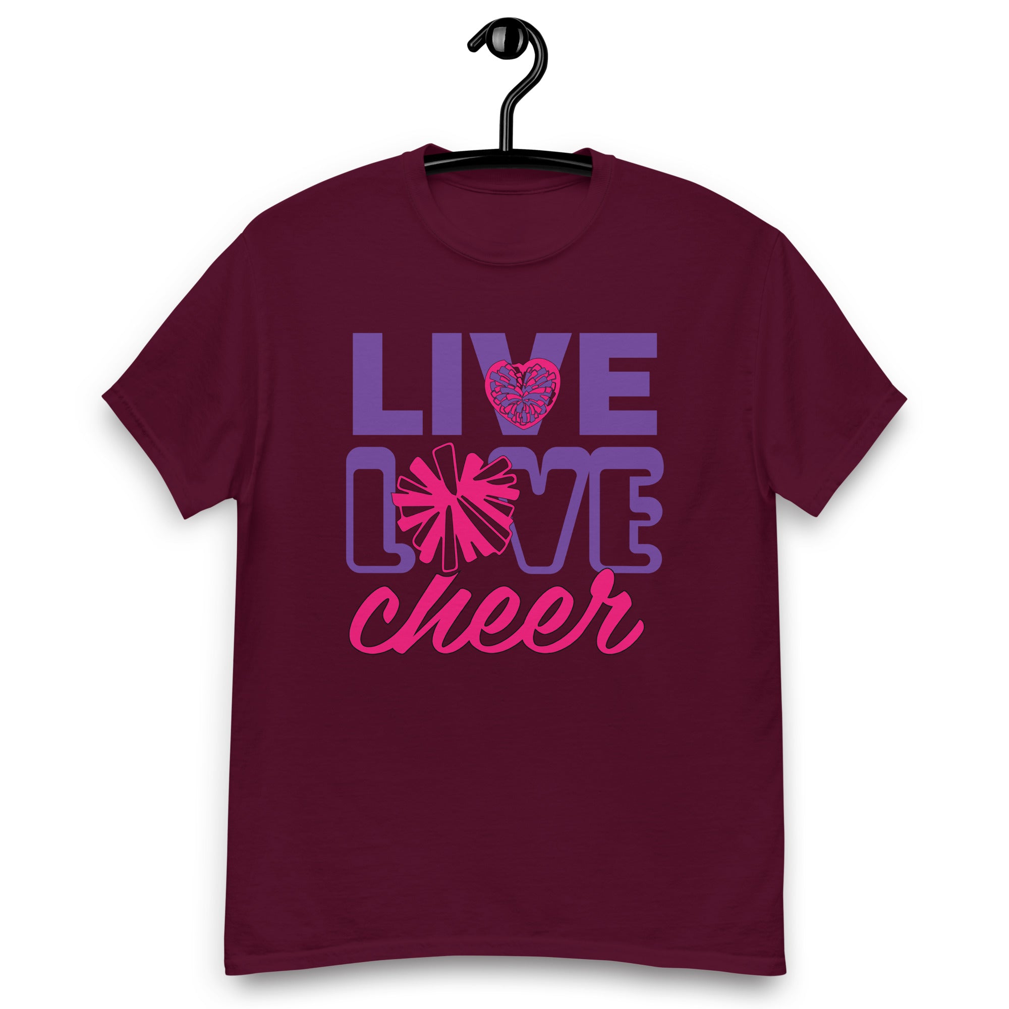 live-love-cheer-girl-cheerleading-cheerleader-women-girls-unisex-classic-tee