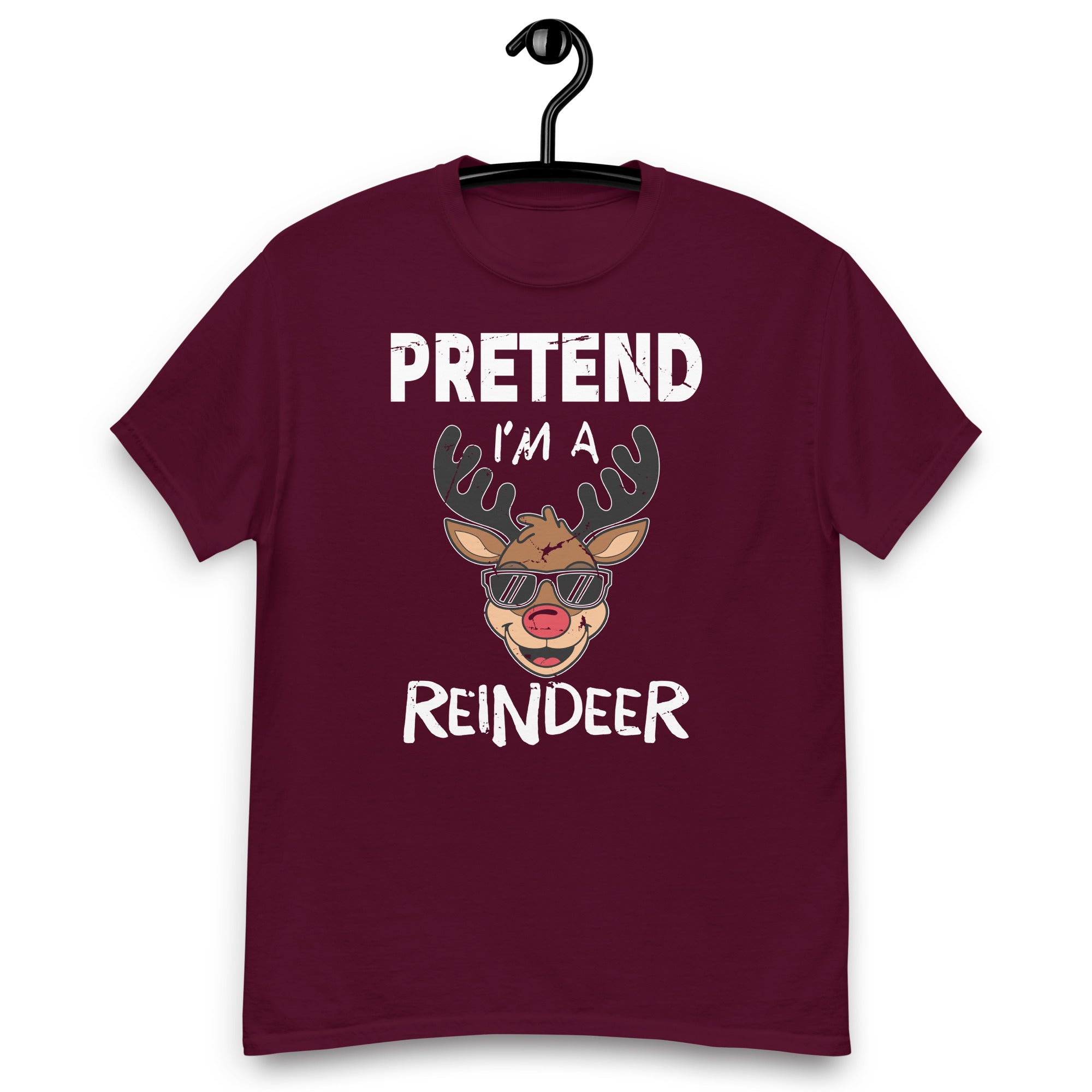 pretend-im-a-reindeer-funny-lazy-christmas-costume-unisex-classic-tee
