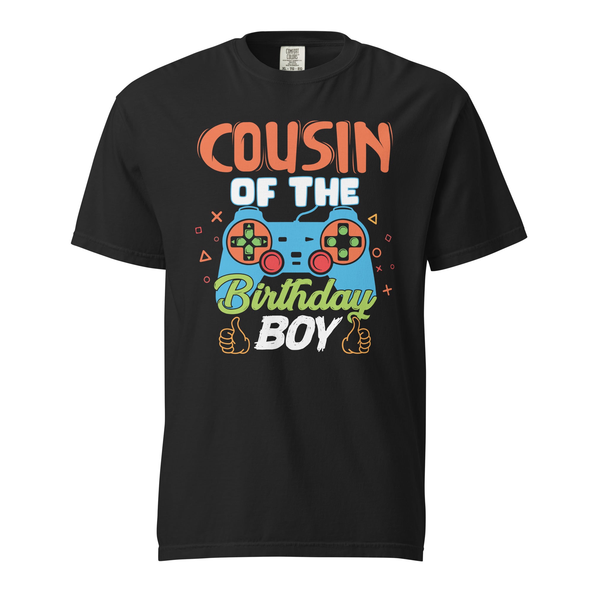 cousin-of-the-birthday-boy-matching-video-game-birthday-gift-unisex-garment-dyed-heavyweight-t-shirt