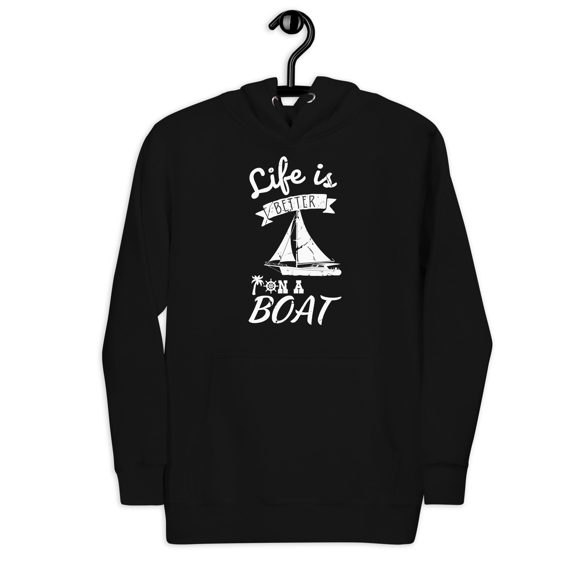 life-better-on-a-boat-captain-unisex-hoodie