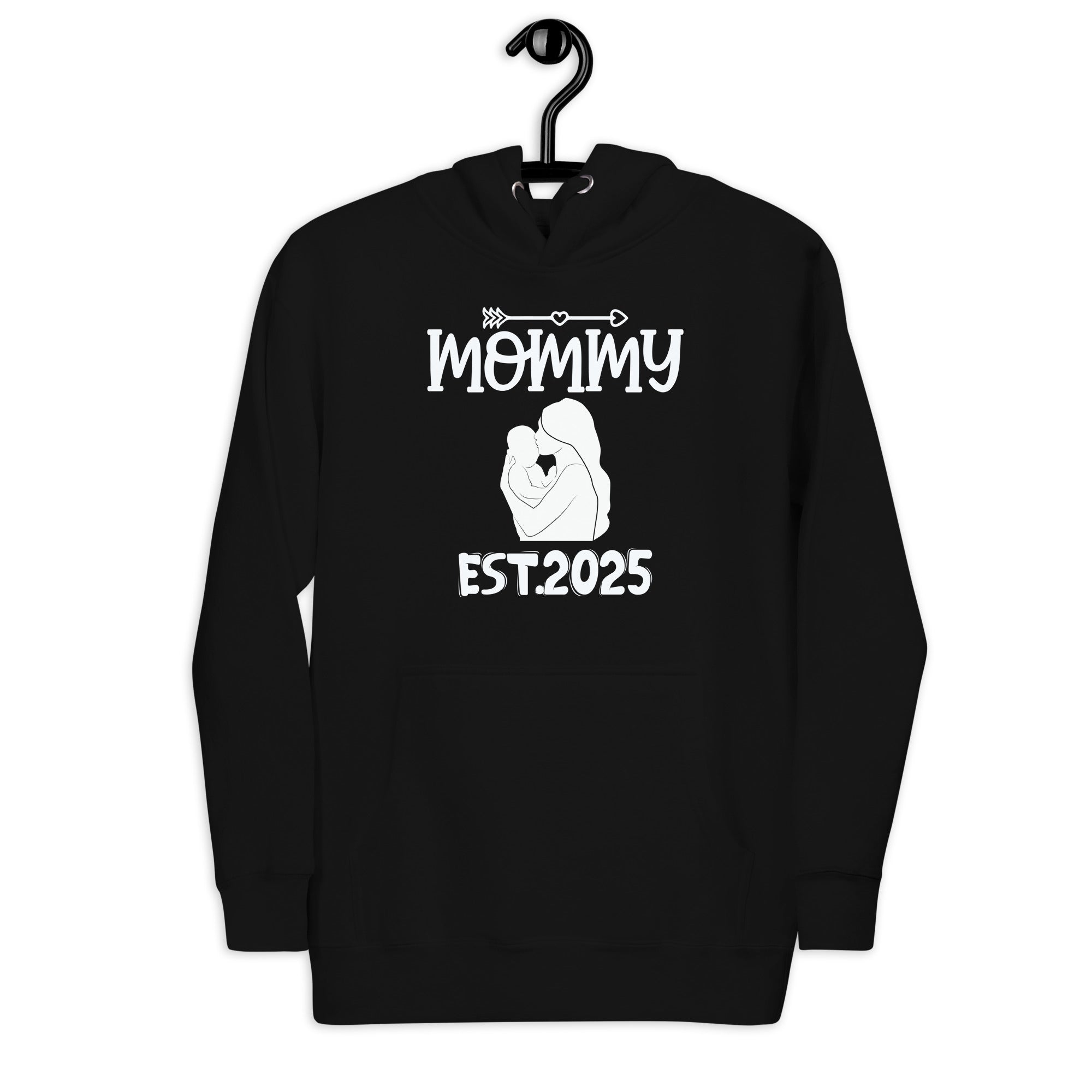 mommy-est-2025-promoted-to-mom-2025-mothers-day-new-mom-unisex-hoodie