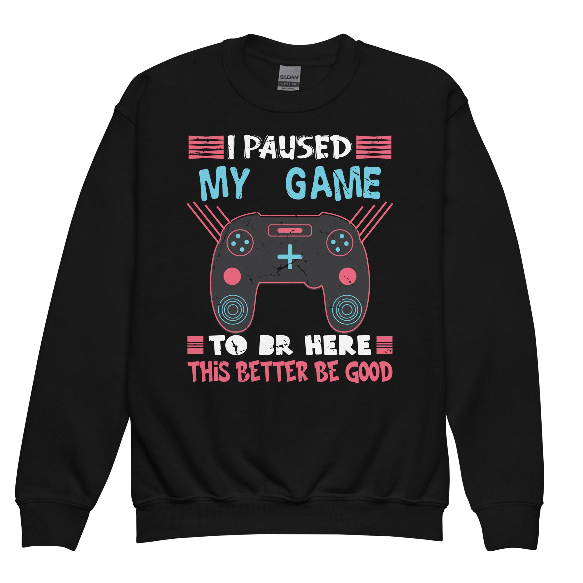 gamer-shirt-boys-men-kids-teens-paused-my-game-to-be-here-crewneck-sweatshirt