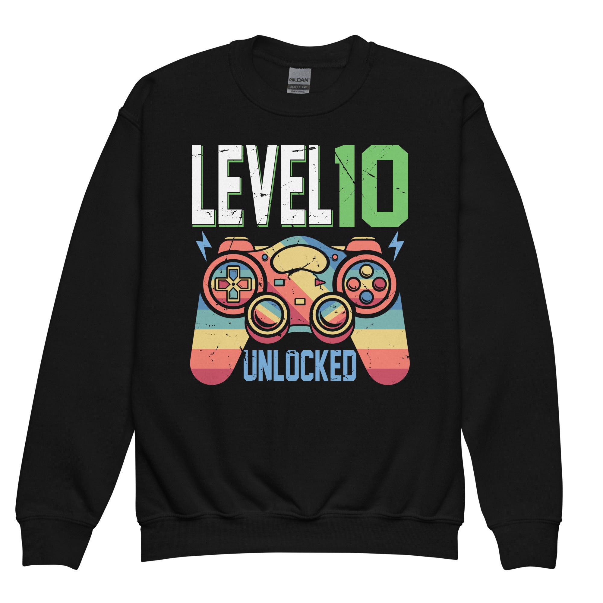 level-10-unlocked-gamer-10th-birthday-gift-video-game-lovers-crewneck-sweatshirt