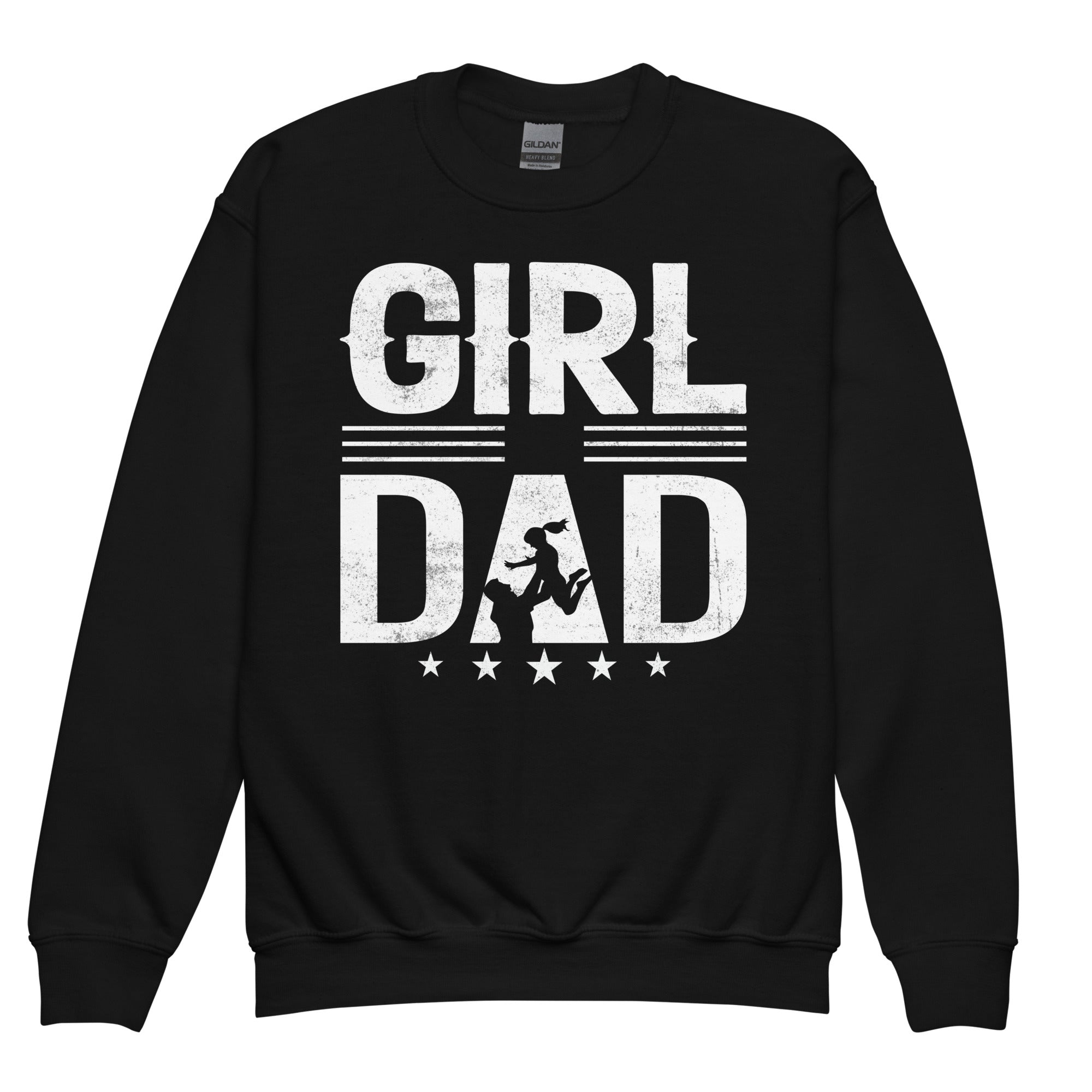 girls-dad-tee-for-men-fathers-day-proud-father-of-girls-crewneck-sweatshirt