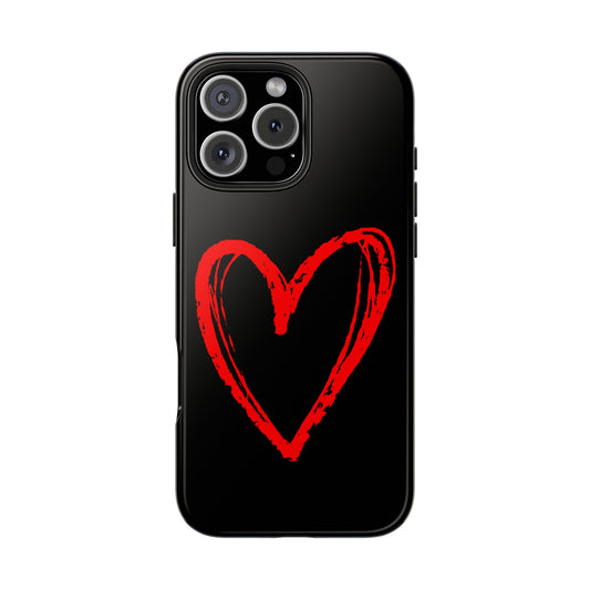 Big Red Heart - Valentine's Day Heart Tough Phone Cases