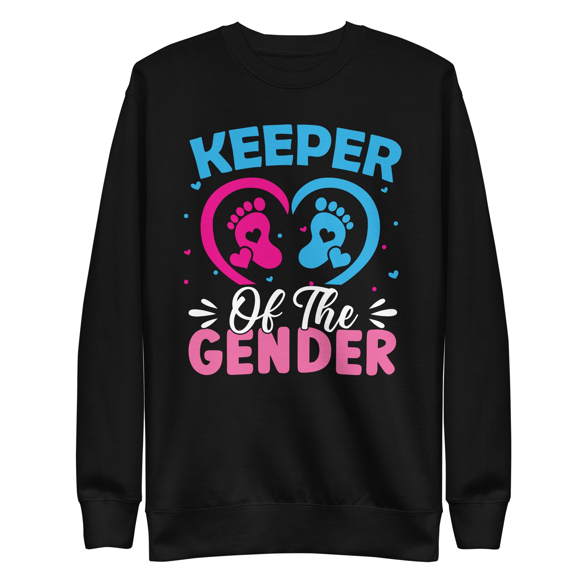 keeper-of-gender-reveal-party-baby-announcement-unisex-premium-sweatshirt